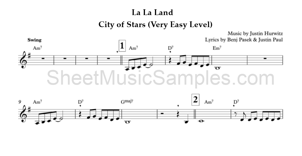 La La Land - City of Stars (Very Easy Level)