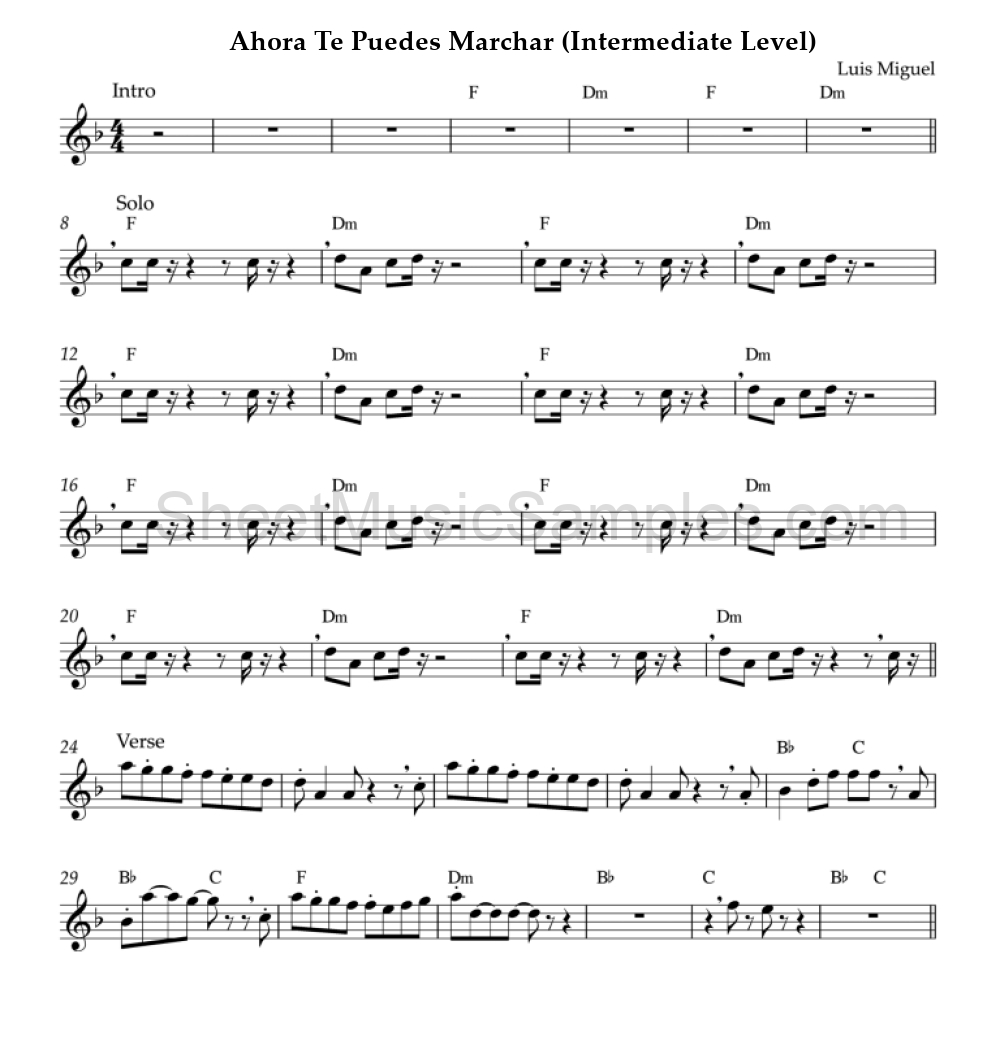 Ahora Te Puedes Marchar (Intermediate Level)