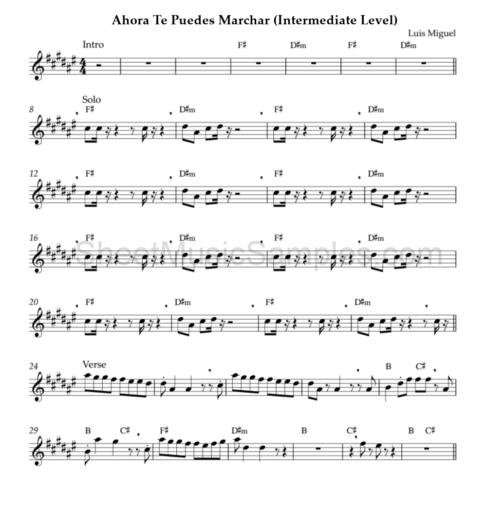 Ahora Te Puedes Marchar (Intermediate Level)