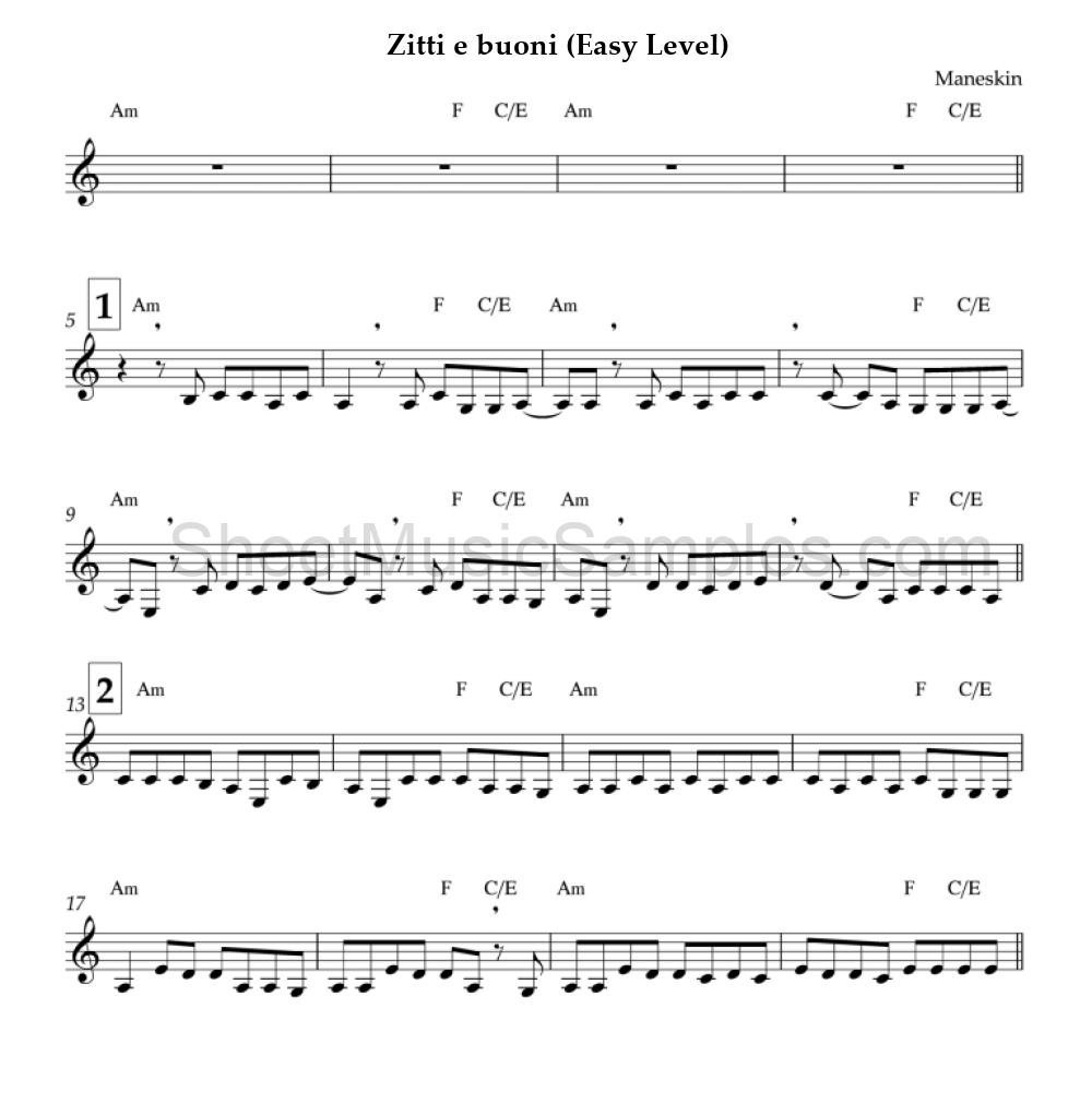 Zitti e buoni (Easy Level)