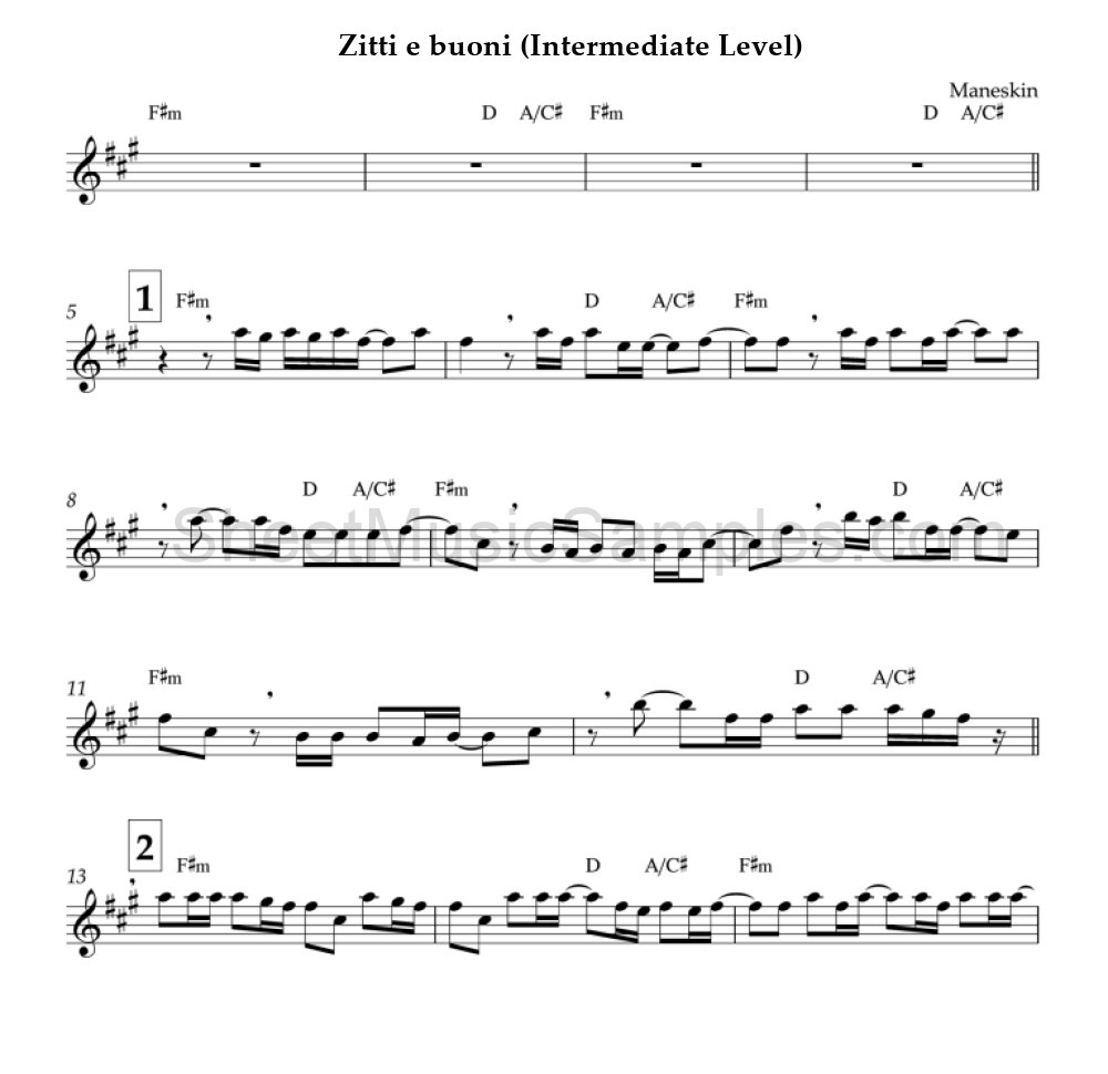 Zitti e buoni (Intermediate Level)