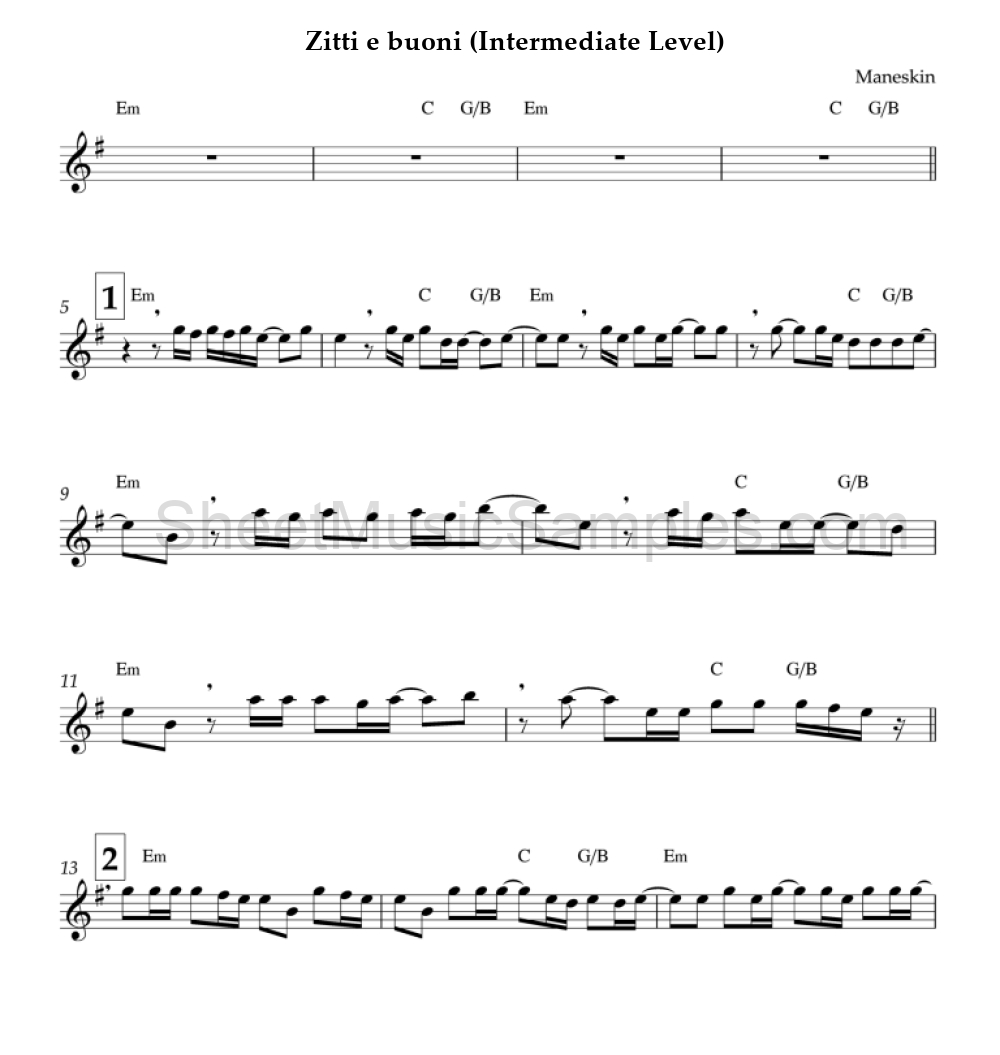 Zitti e buoni (Intermediate Level)