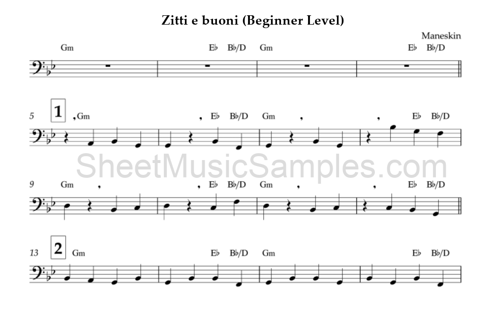 Zitti e buoni (Beginner Level)