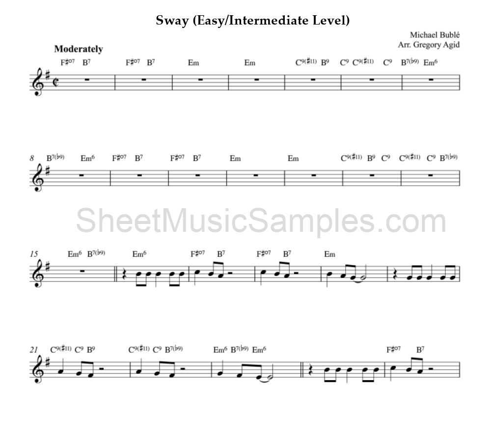 Sway (Easy/Intermediate Level)