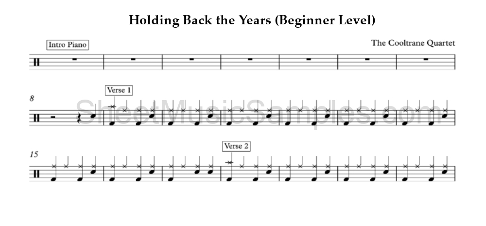 Holding Back the Years (Beginner Level)