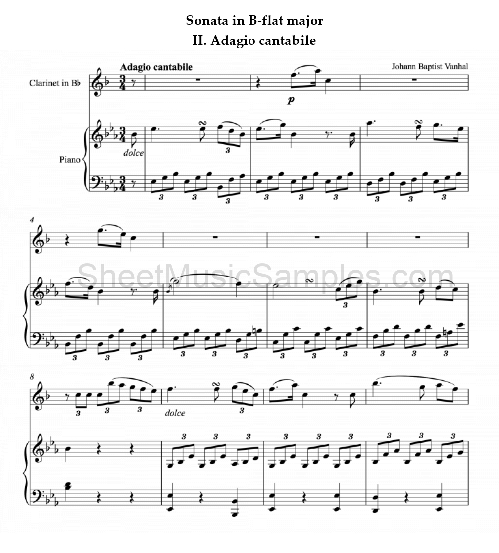 Sonata in B-flat major - II. Adagio cantabile