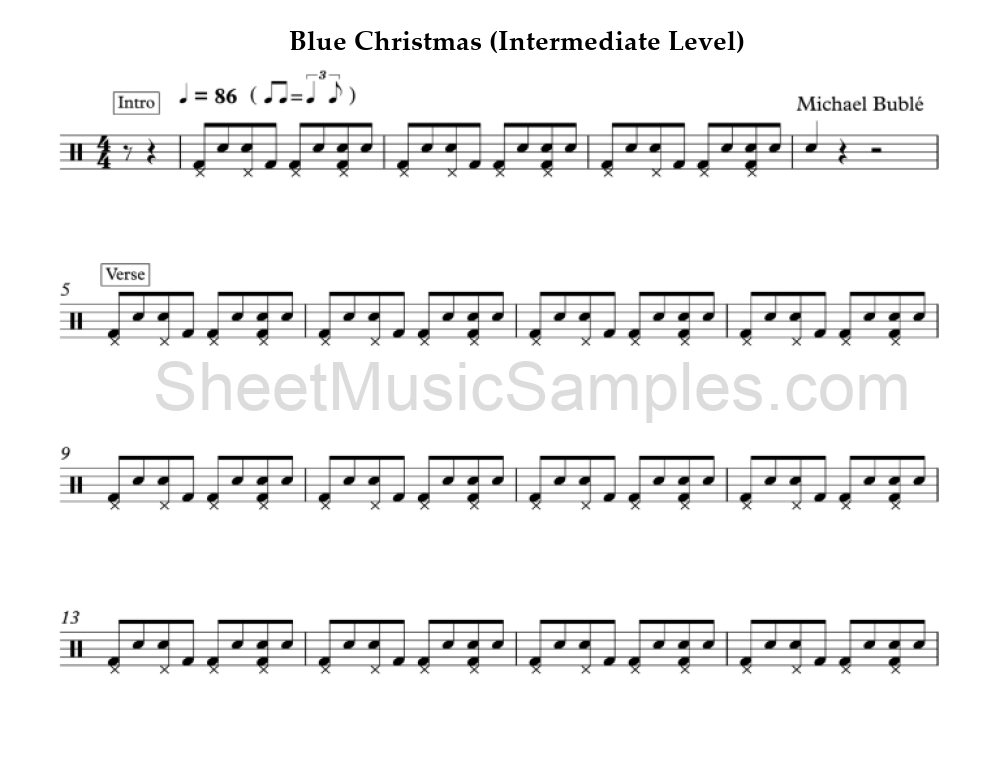 Blue Christmas (Intermediate Level)