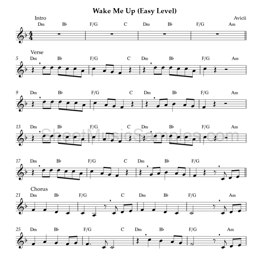 Wake Me Up (Easy Level)