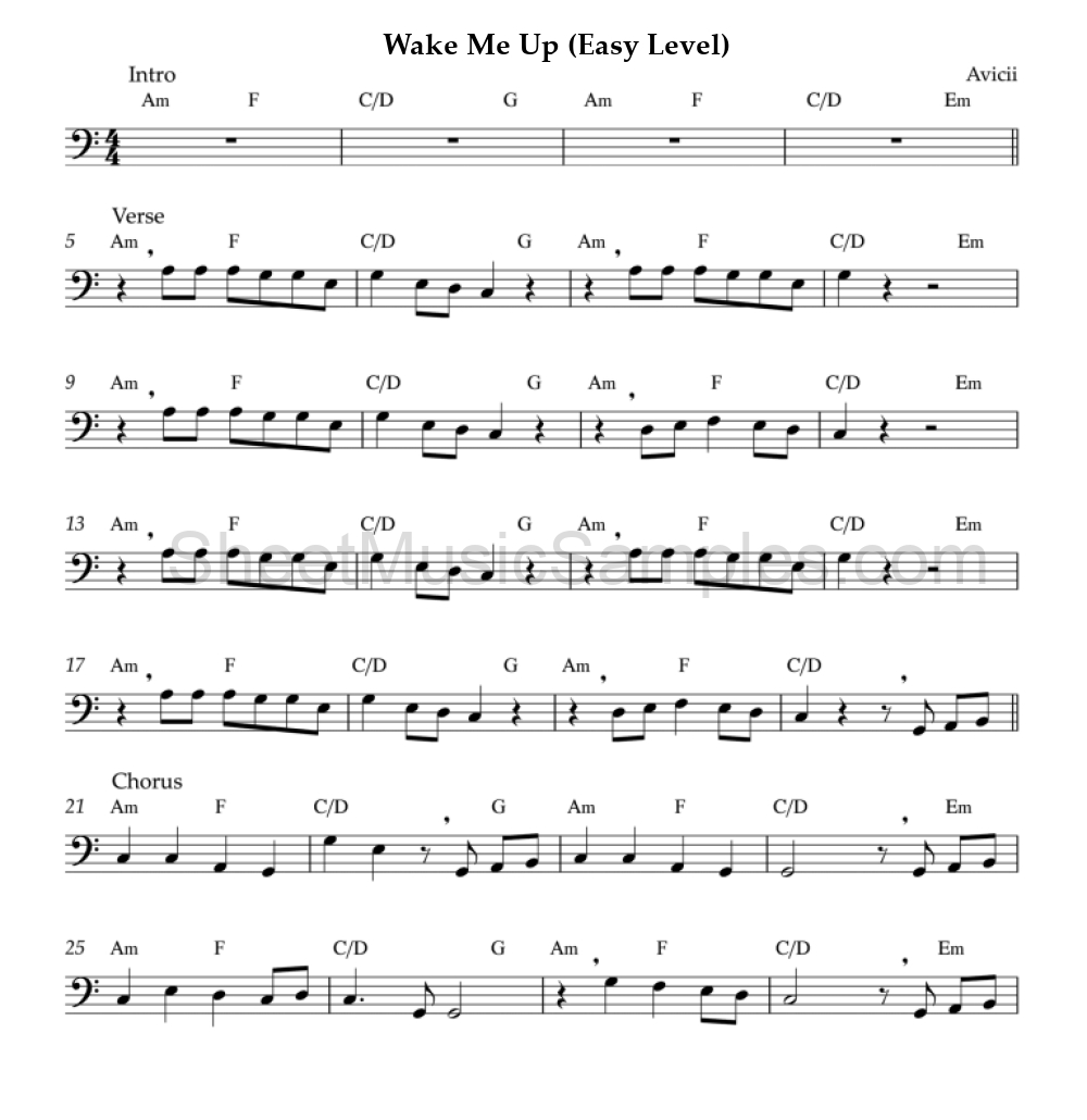 Wake Me Up (Easy Level)