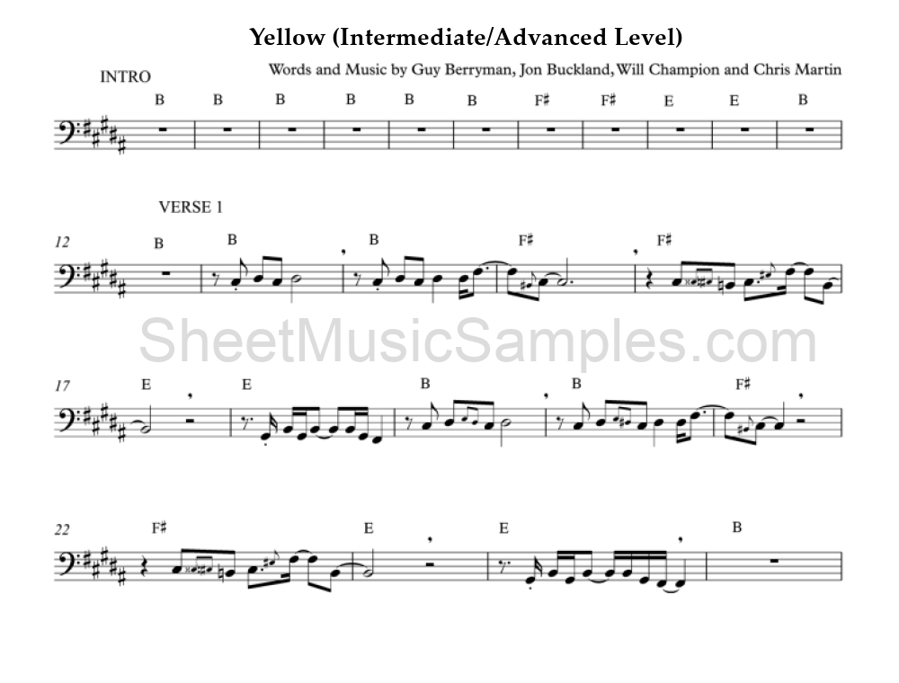 Yellow (Intermediate/Advanced Level)