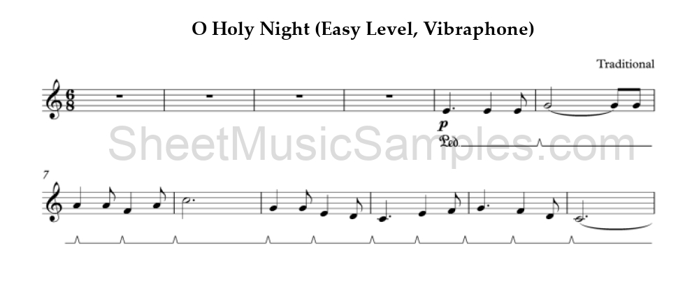 O Holy Night (Easy Level, Vibraphone)