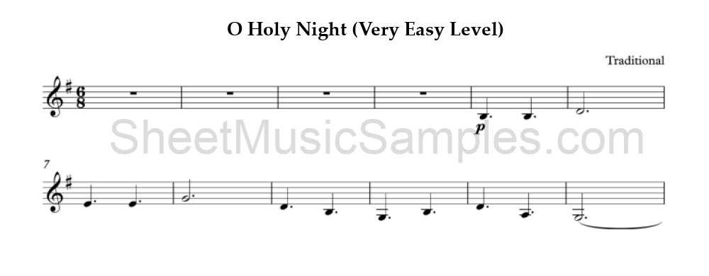 O Holy Night (Very Easy Level)