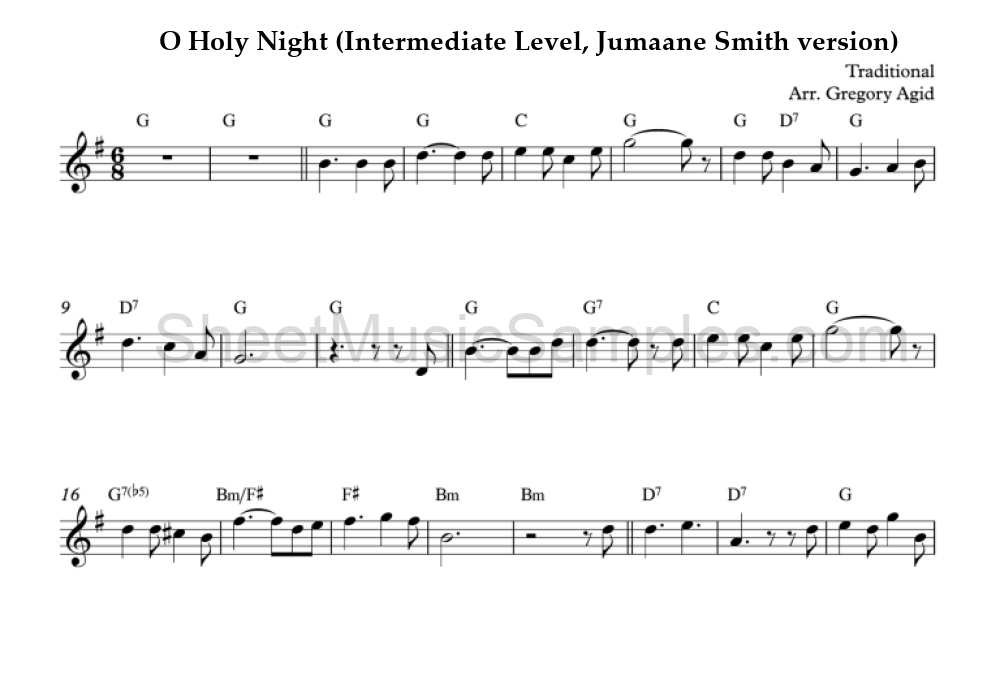 O Holy Night (Intermediate Level, Jumaane Smith version)