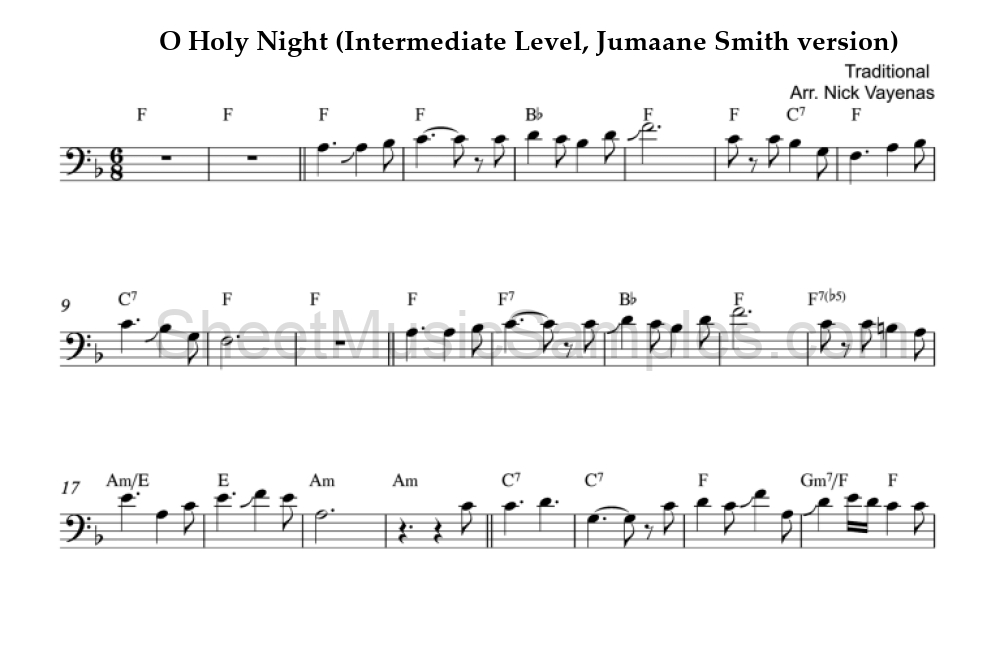 O Holy Night (Intermediate Level, Jumaane Smith version)