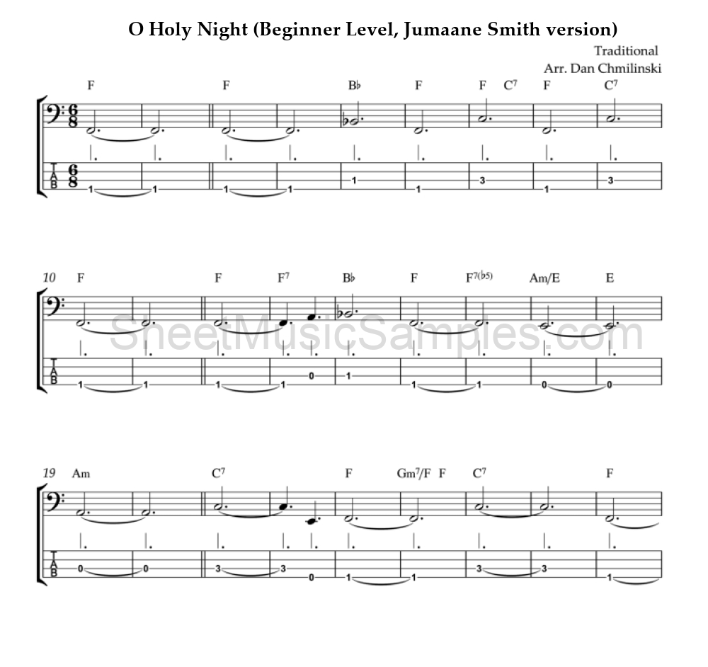 O Holy Night (Beginner Level, Jumaane Smith version)