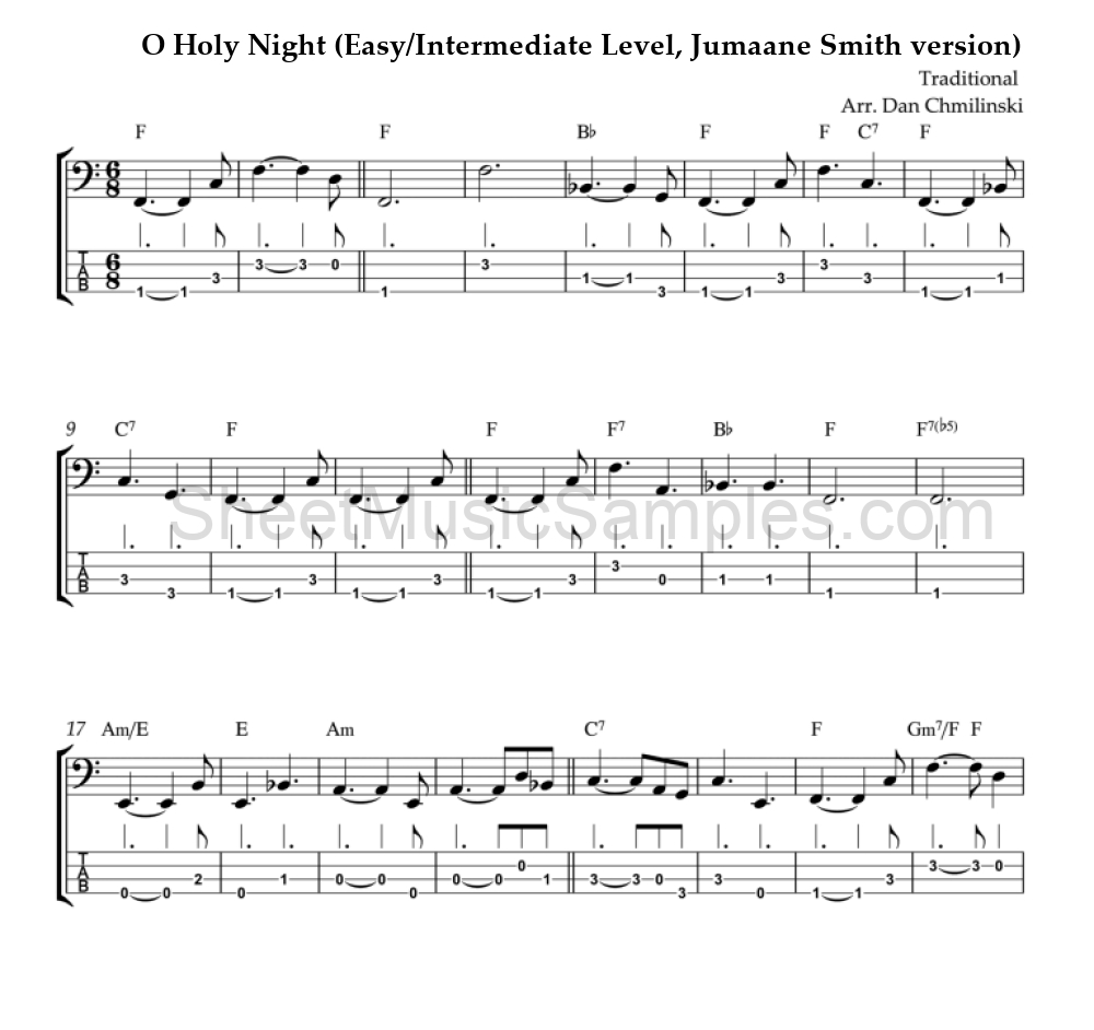 O Holy Night (Easy/Intermediate Level, Jumaane Smith version)