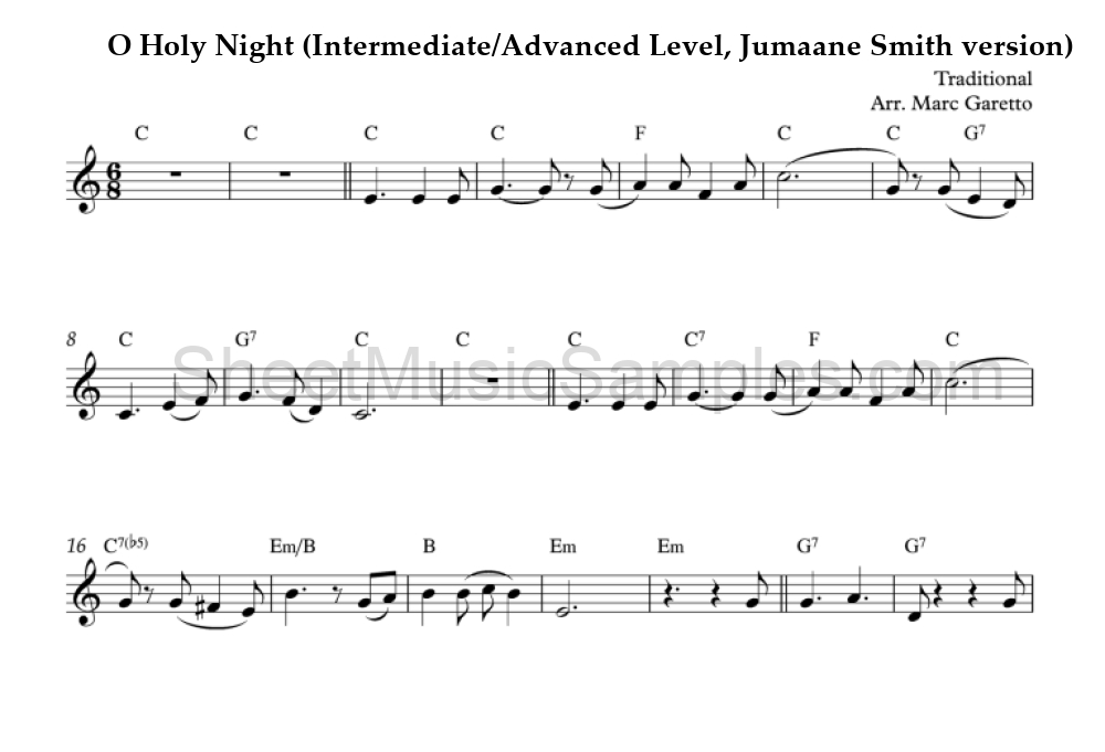 O Holy Night (Intermediate/Advanced Level, Jumaane Smith version)