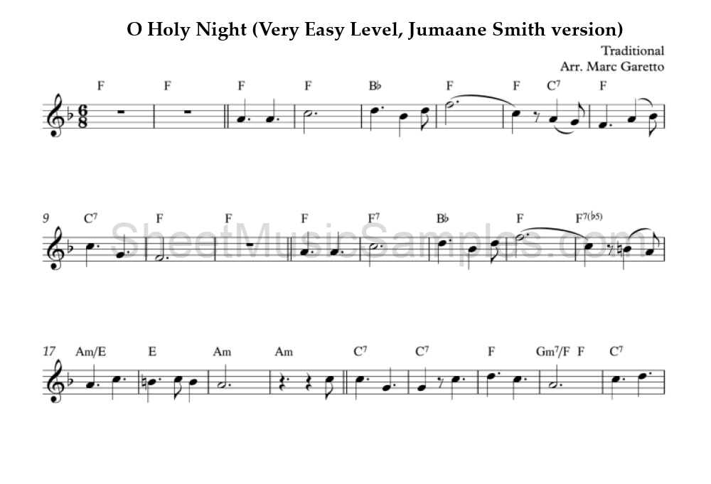 O Holy Night (Very Easy Level, Jumaane Smith version)