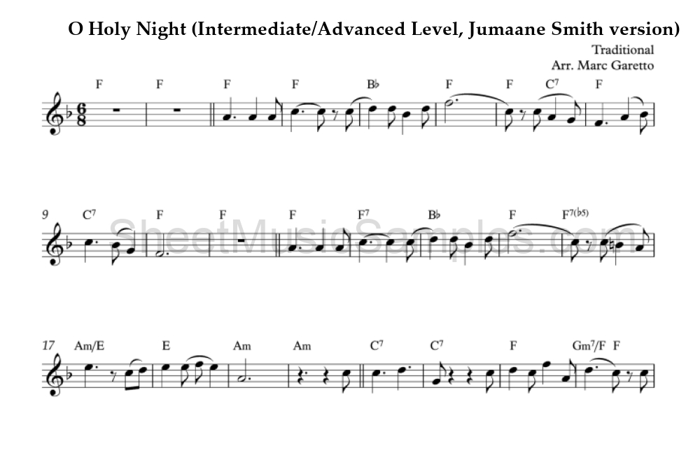 O Holy Night (Intermediate/Advanced Level, Jumaane Smith version)