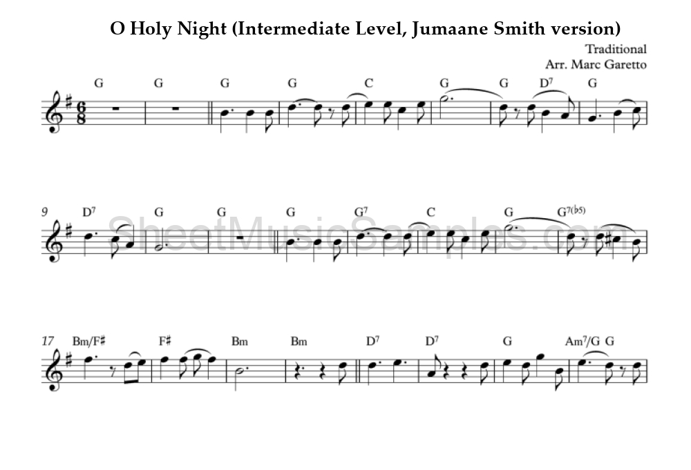 O Holy Night (Intermediate Level, Jumaane Smith version)