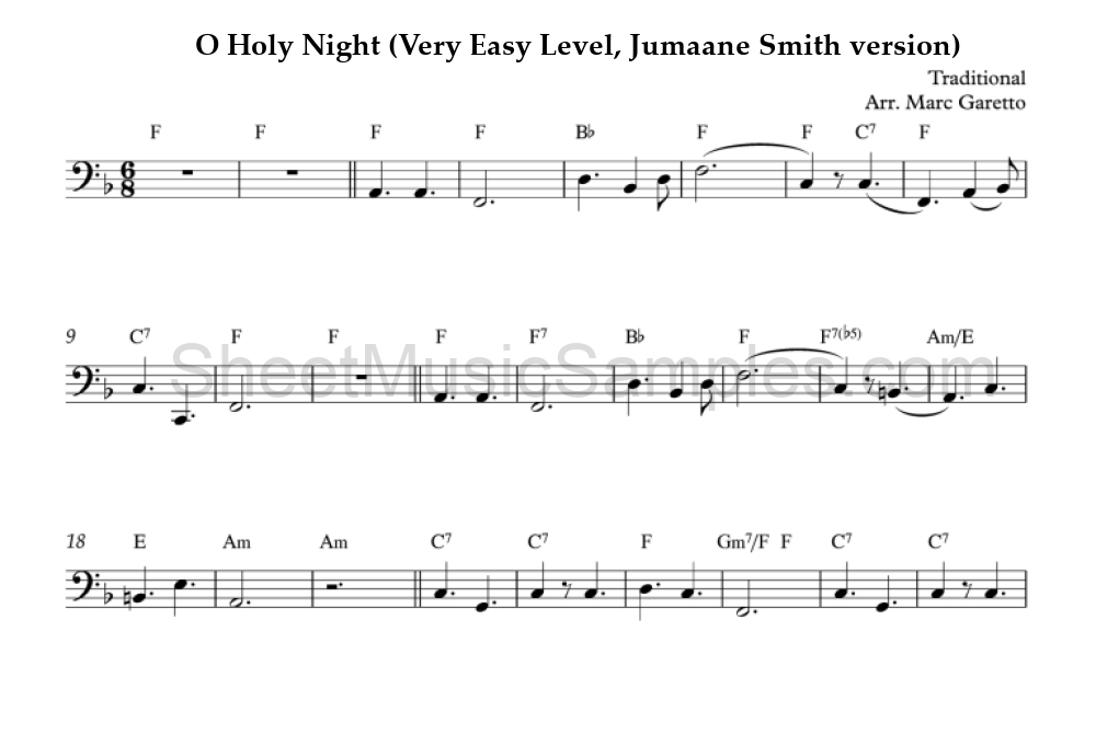 O Holy Night (Very Easy Level, Jumaane Smith version)