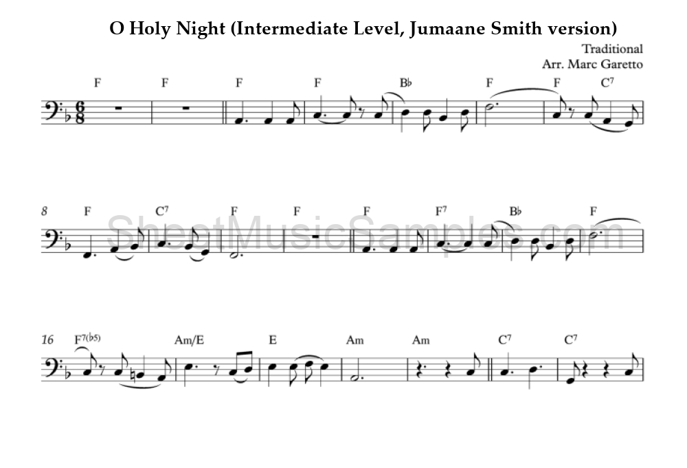 O Holy Night (Intermediate Level, Jumaane Smith version)