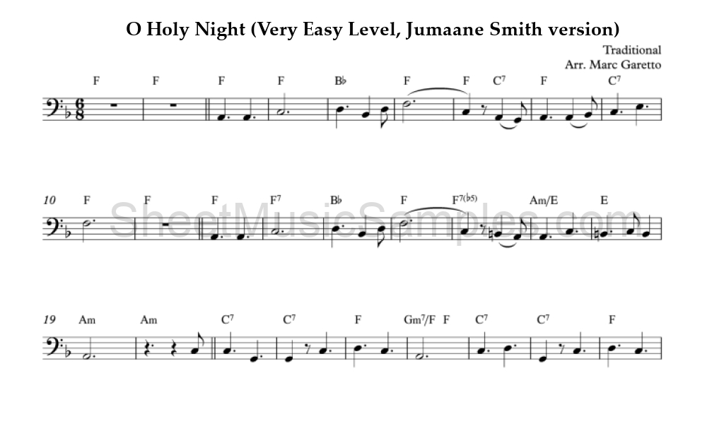 O Holy Night (Very Easy Level, Jumaane Smith version)