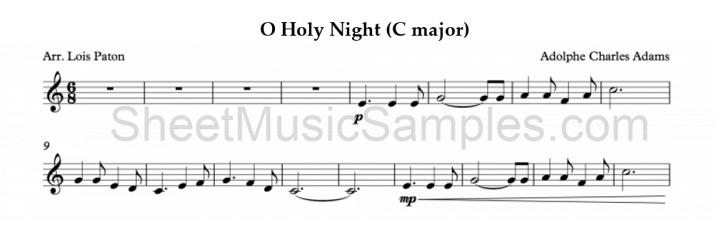 O Holy Night (C major)