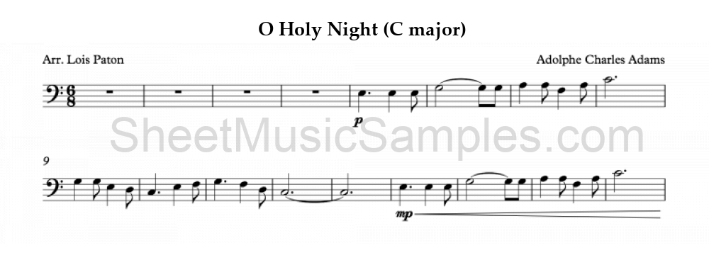 O Holy Night (C major)