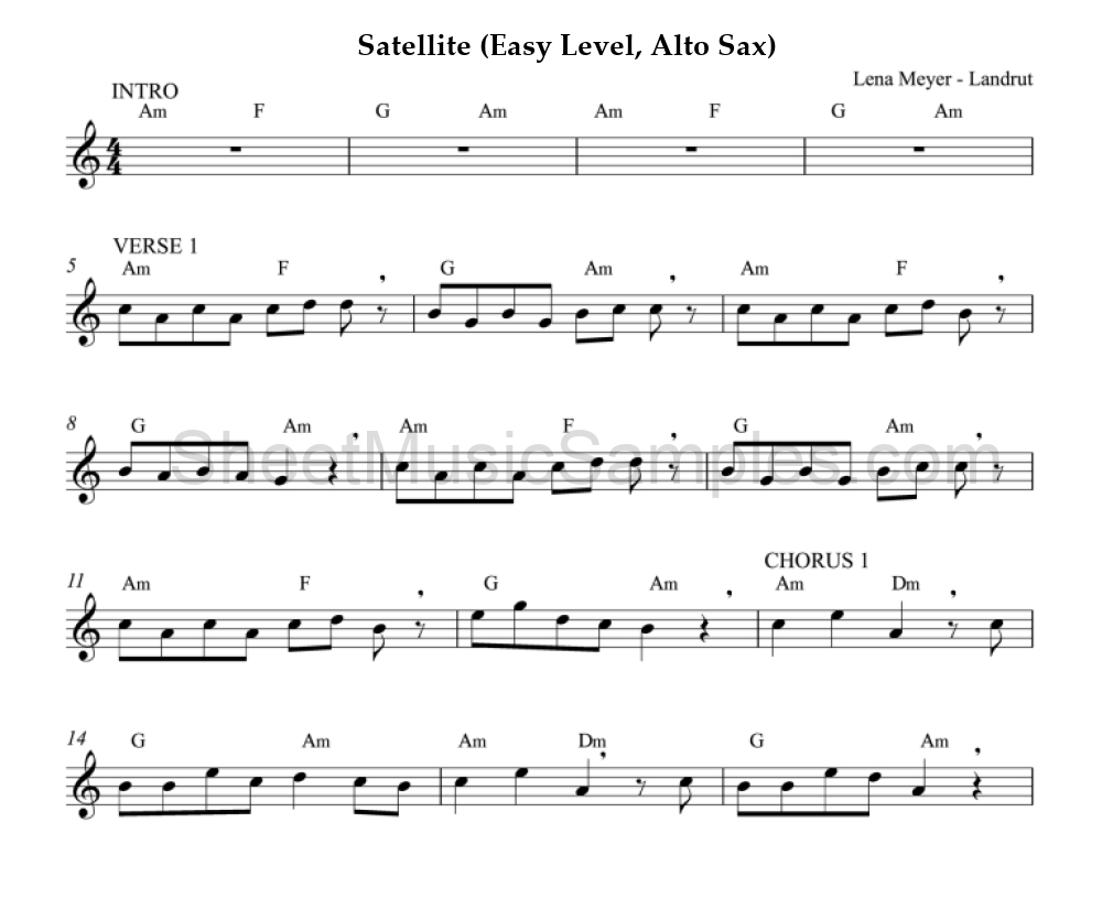 Satellite (Easy Level, Alto Sax)