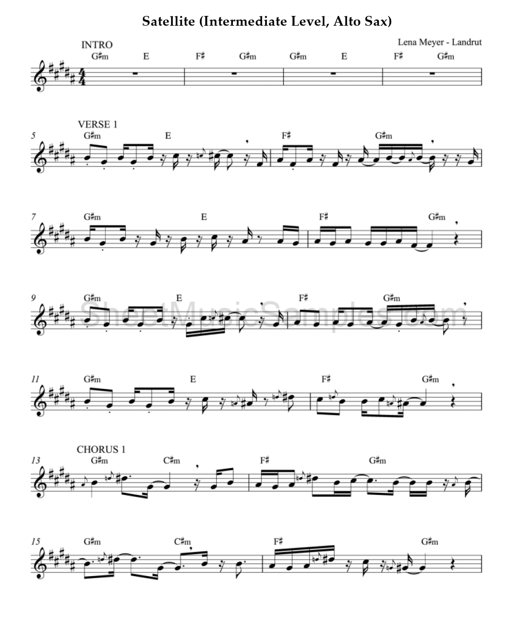 Satellite (Intermediate Level, Alto Sax)