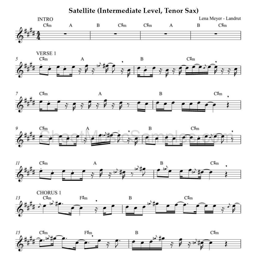 Satellite (Intermediate Level, Tenor Sax)