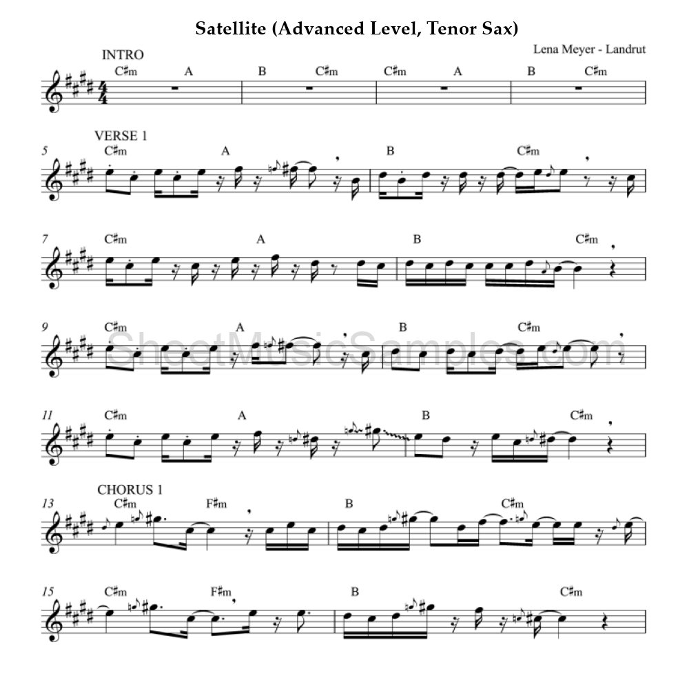 Satellite (Advanced Level, Tenor Sax)