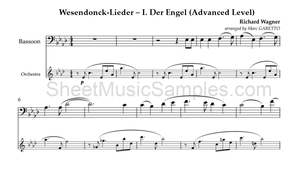 Wesendonck-Lieder – I. Der Engel (Advanced Level)