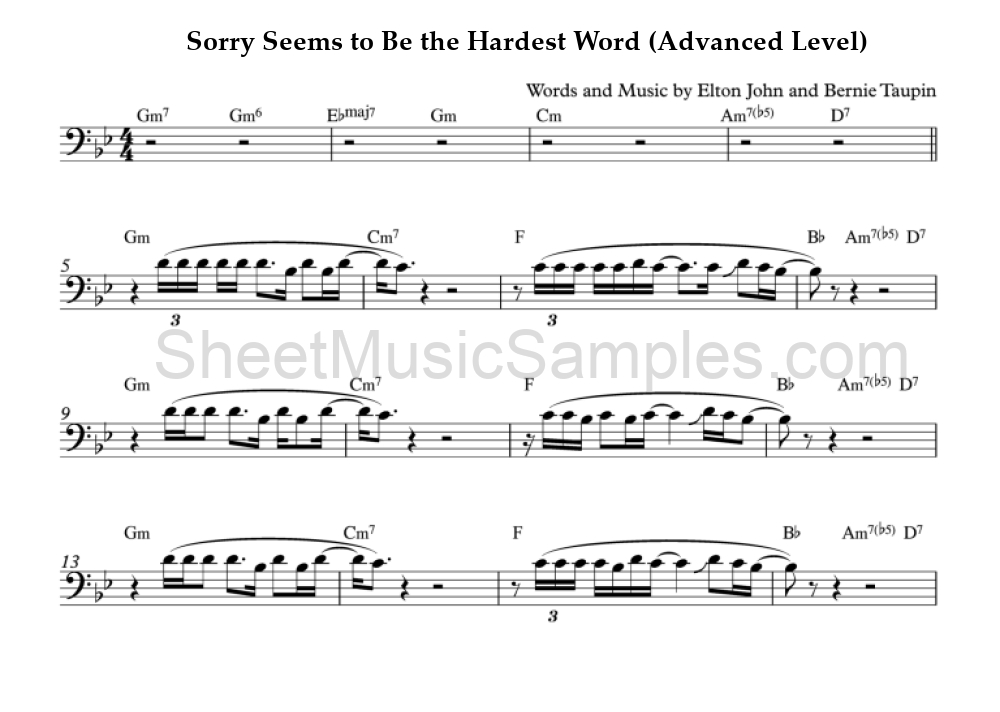 Sorry Seems to Be the Hardest Word (Advanced Level)