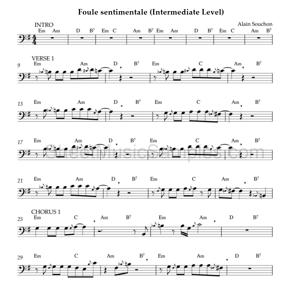 Foule sentimentale (Intermediate Level)