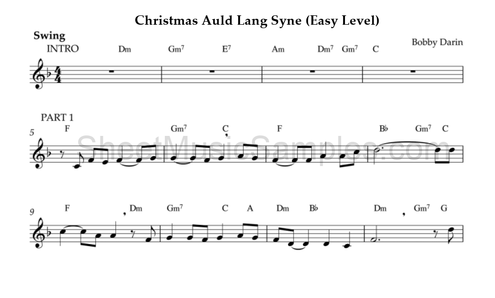 Christmas Auld Lang Syne (Easy Level)