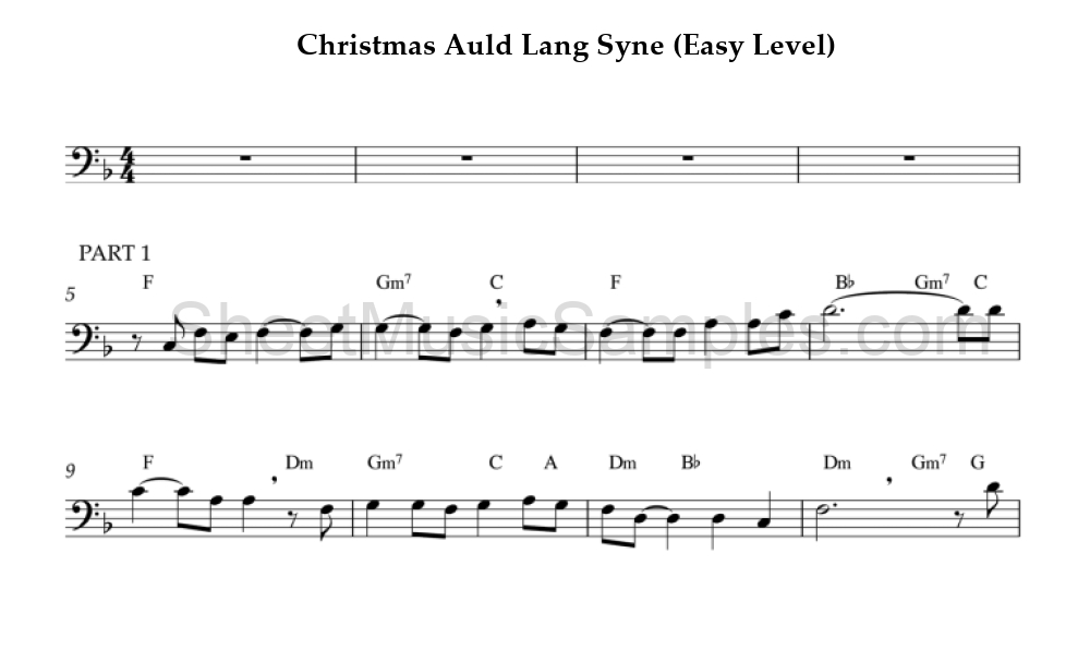 Christmas Auld Lang Syne (Easy Level)