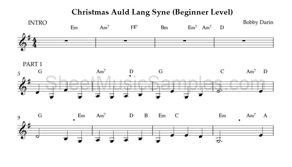 Christmas Auld Lang Syne (Beginner Level)