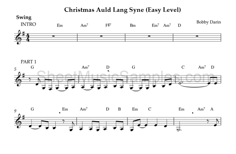 Christmas Auld Lang Syne (Easy Level)