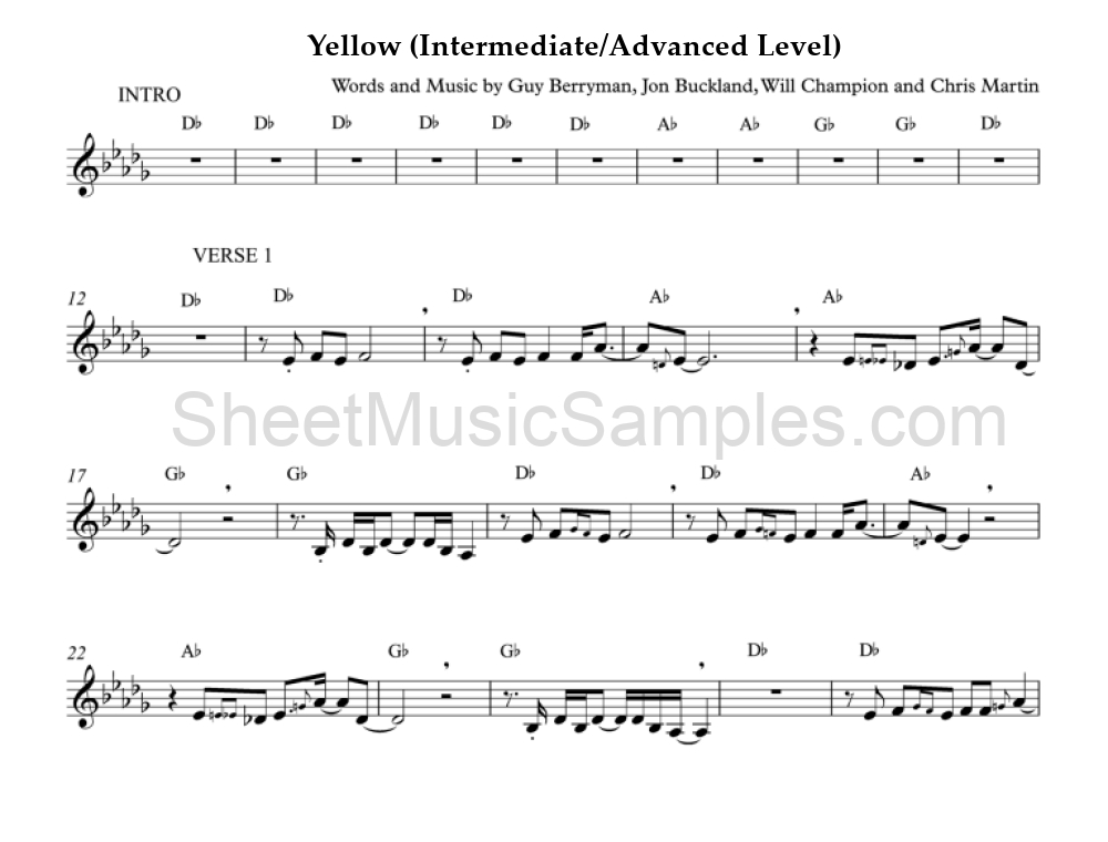 Yellow (Intermediate/Advanced Level)