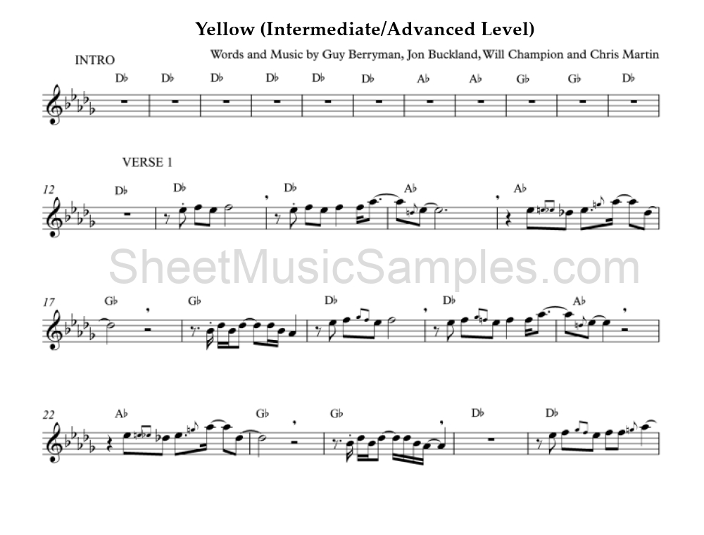 Yellow (Intermediate/Advanced Level)