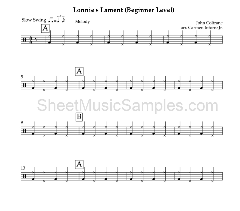 Lonnie's Lament (Beginner Level)