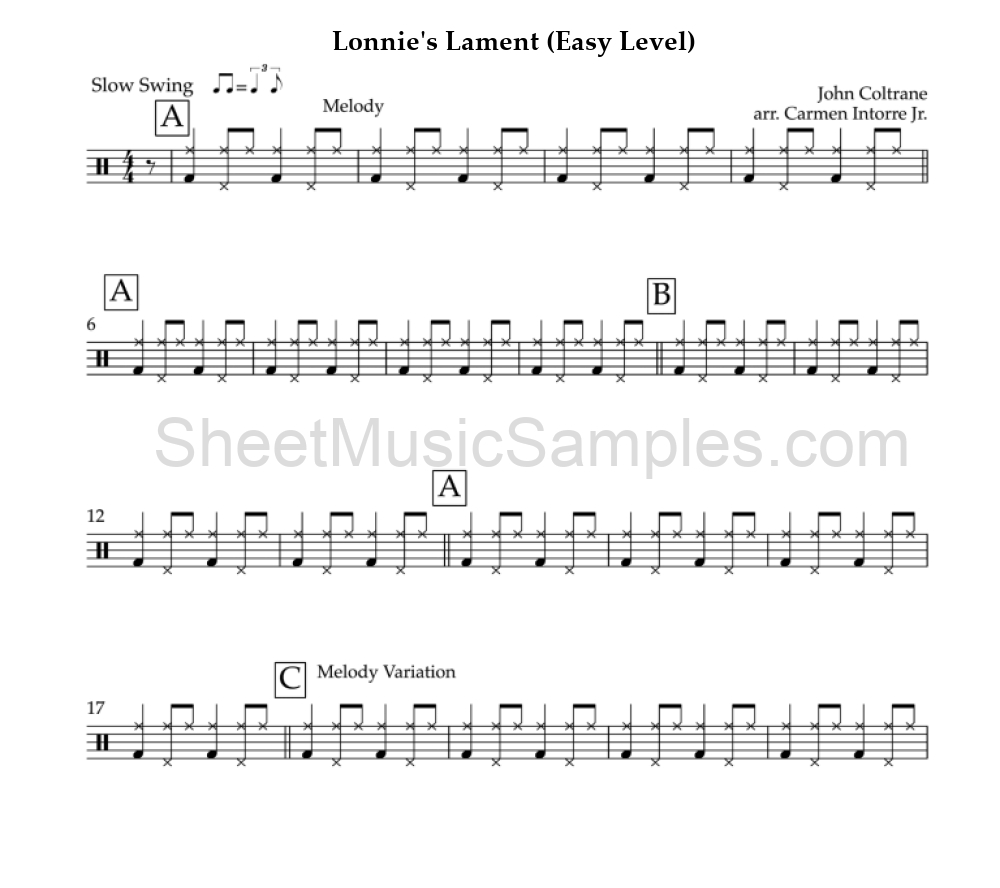 Lonnie's Lament (Easy Level)