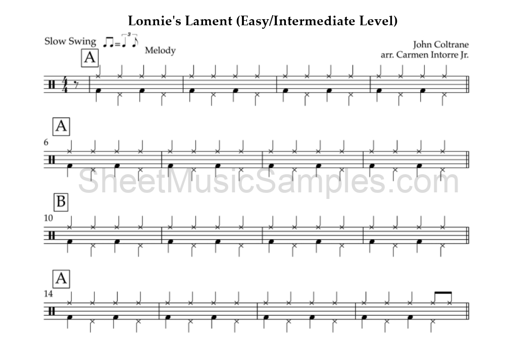 Lonnie's Lament (Easy/Intermediate Level)