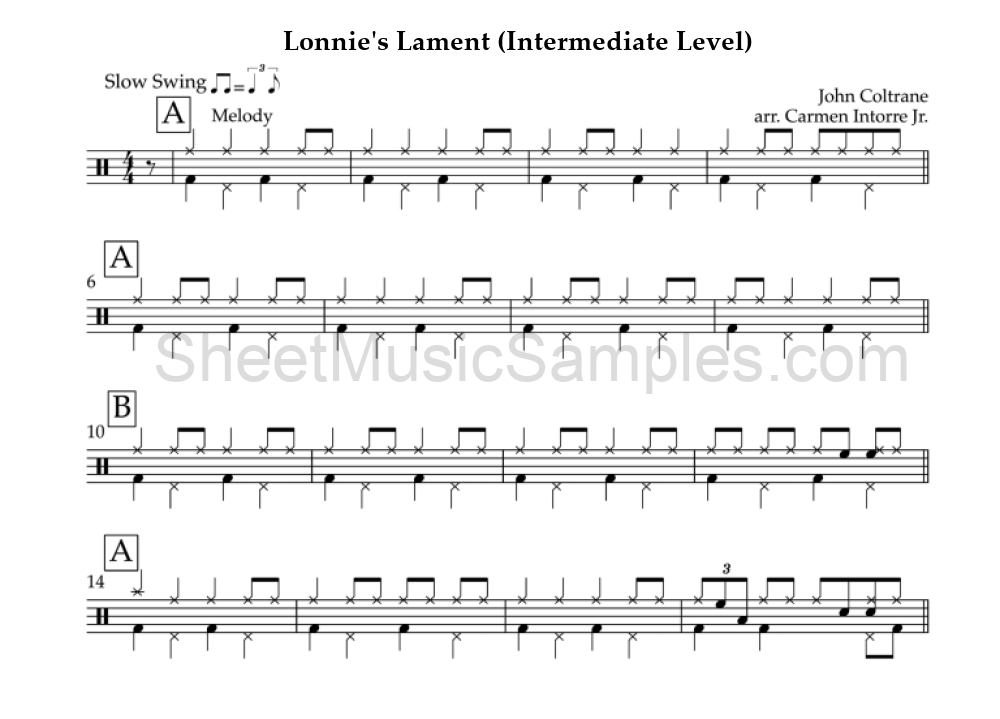 Lonnie's Lament (Intermediate Level)