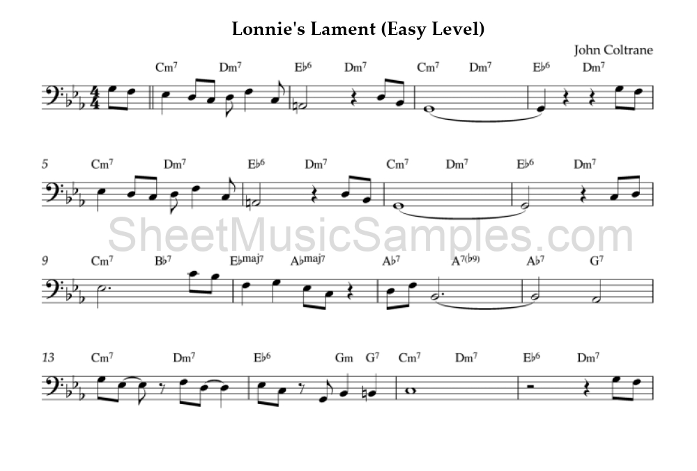 Lonnie's Lament (Easy Level)