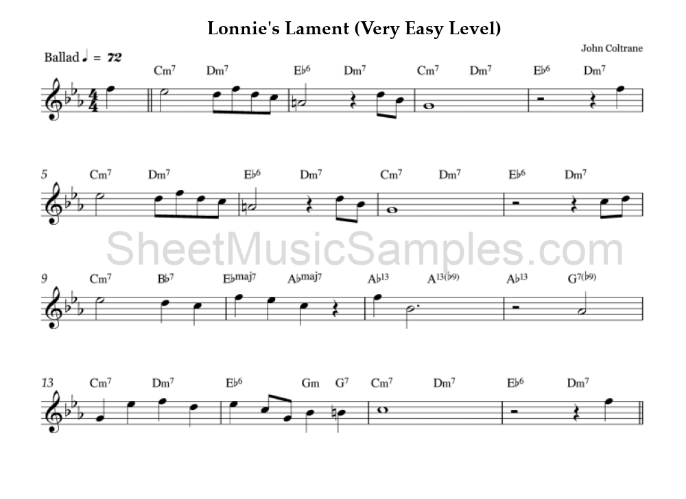 Lonnie's Lament (Very Easy Level)