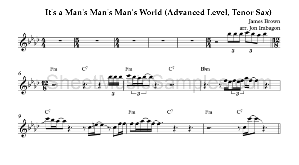 It's a Man's Man's Man's World (Advanced Level, Tenor Sax)