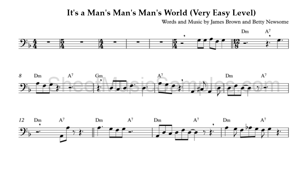 It's a Man's Man's Man's World (Very Easy Level)